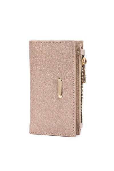 Newish Polo Women's Glittery Zipper Compartment Bag with Wallet and Card Hold...