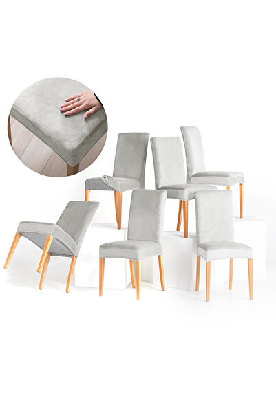 Amelia Home Set of 6 velvet Velvet covers with Stretchy back and seat, 190 g/...