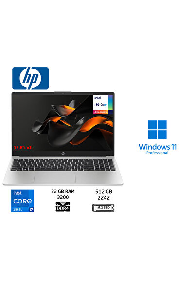 HP 250 G10 B2PH1ES İ7-1355U 32GB 512GB SSD 15.6" Windows 11 PRO