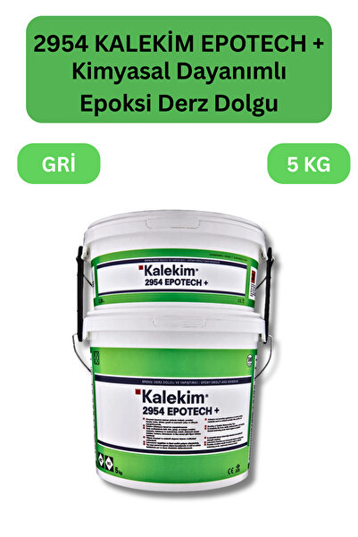 Kalekim 2954 Epotech+ Epoksi Derz Dolgusu – Suya ve Kimyasala Dayanıklı 5 kg Gri