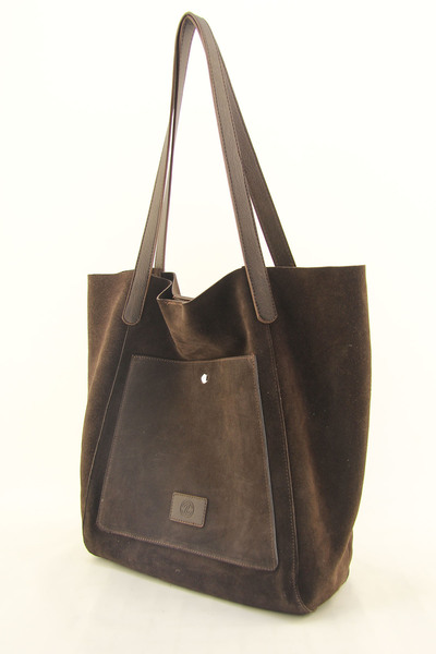 EYLÜL EZGİ BUTİK Hobo Large Genuine Suede Leather Shoulder Bag