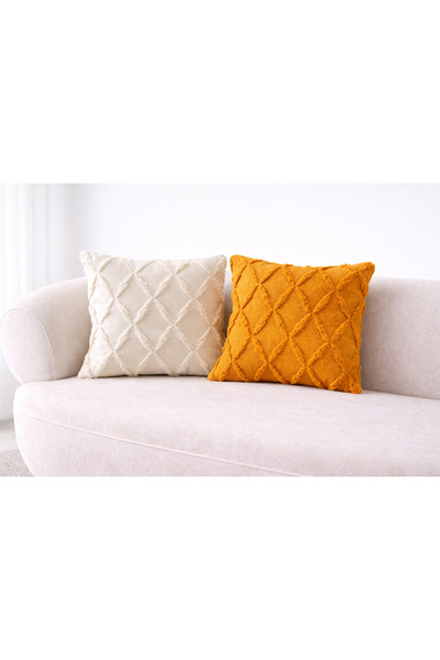 SWITA Decorativ dublu B model în romburi K in cu țesătură K Husă de pernă pen...