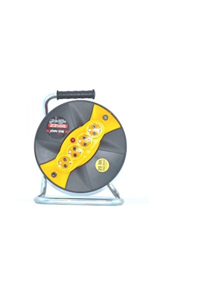 Bul-Max Rolă de cablu cu 4 prize, 20 m, 3*1.5 mm, multicoloră