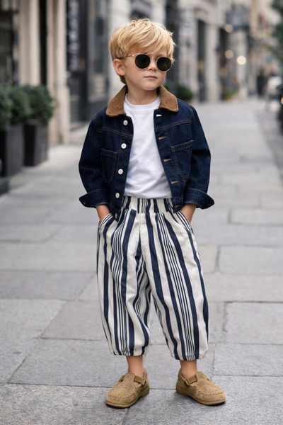 Elefantejr La'Ciel Striped Balloon Jean