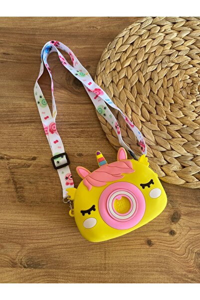 BEBESİS Arkası popitli önü ünicorn model çanta( En 15cm Boy13cm )