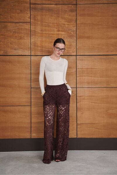 Lady Pixie Embroidered Detailed Trousers
