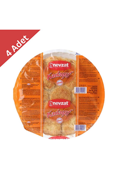 Nevzat Tel Kadayıf Tepsi 400 g x 4 Adet - Pratik Hazırlanan Çıtır Tel Kadayıf