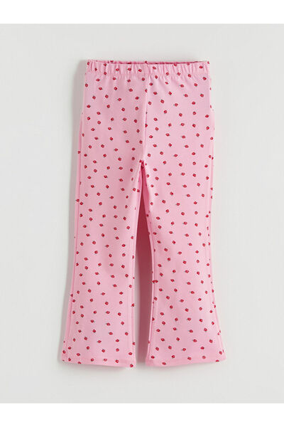 LC Waikiki Sparkling Choices Strawberry Embroidered Girls' Wide Leg Leggings ...