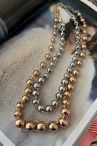 Trendy Butik قلادة كروية بلونين