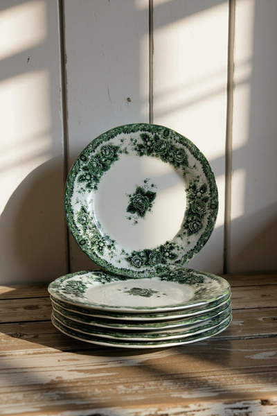 KÜTAHYA HOME Green Romance 6-Person Porcelain Serving Plate