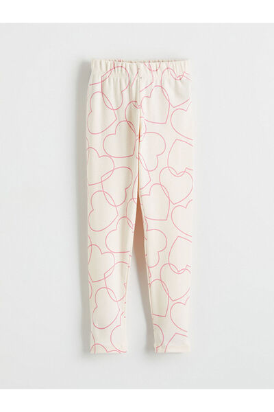 LC Waikiki Quality Pieces from Çelebi Store Heart Printed Girls' Leggings