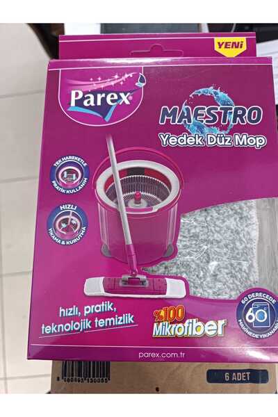 Parex Maestro Yedek Düz Mop 6 ADET (Sapsız)