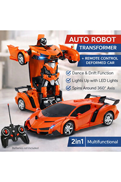 LEAN 2in1 robot car with LED and remote control - Orange