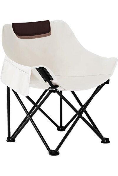 Arabest Folding Chairs Heavy Duty Support 330 lbs Moon Chair with Carry Bag, ...