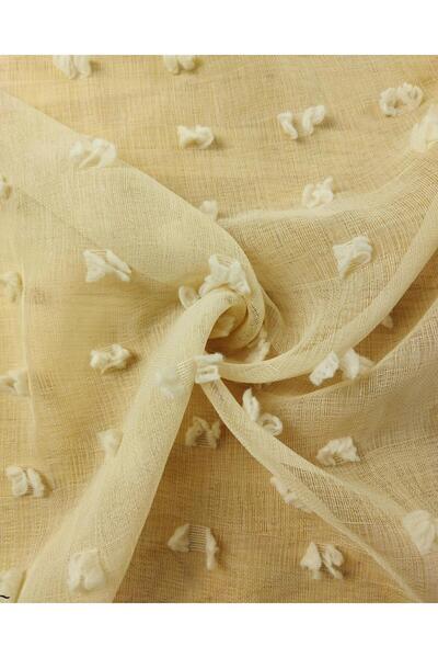 Kumaş Parça Ecru Cream Color between Colors Tulle (Width 145 cm X Length 95 cm)