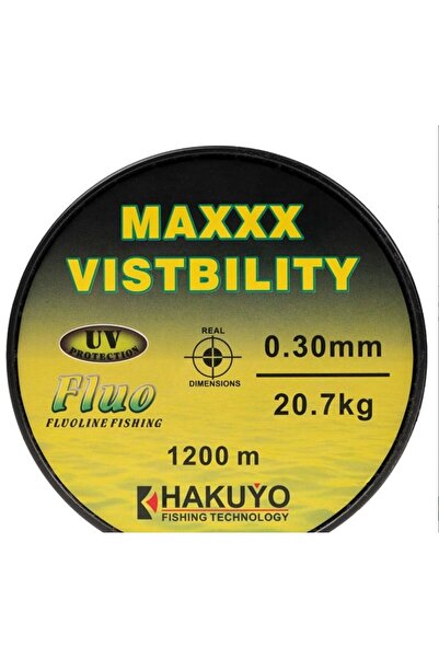Hakuyo MONOFILAMENT MAXXX VISIBILITY FLUO 1200M/0.30mm-20.7kg