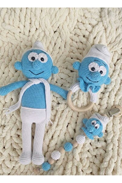 kelebeginruyasihobievi Amigurumi Yenidoğan Uyku Arkadaşı Şirin, Çıngırak ve E...