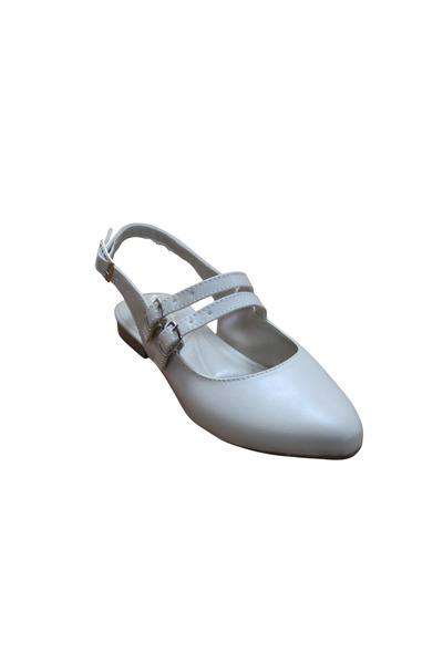 waykon Double Straps Buckle Detail Ballet Flats Look Women's Sandals