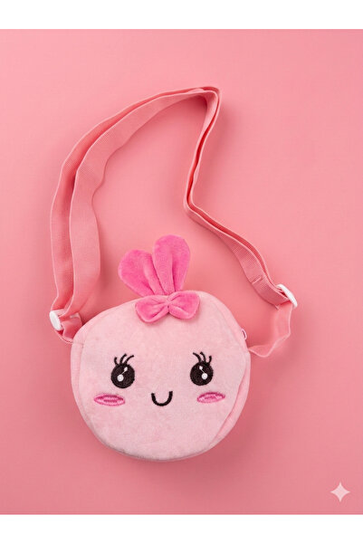 moimaaksesuar Kız Çocuk Pembe Peluş Çanta – Sevimli Tavşan Kulaklı Mini Omuz ...