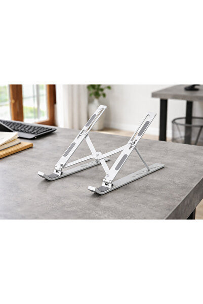 TeknoClass Alüminyum Ayarlanabilir Laptop Standı Ergonomik Notebook Yükseltic...