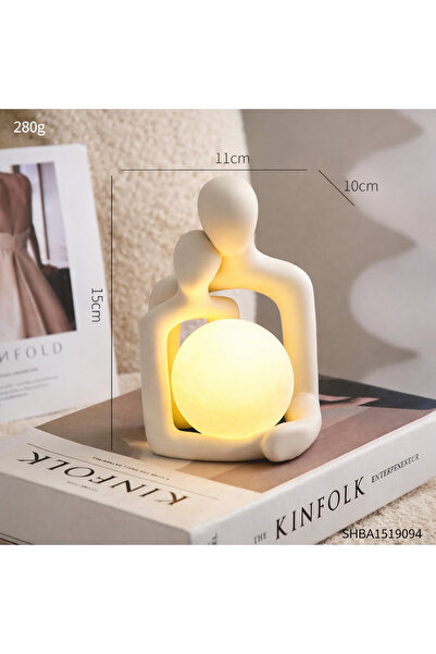 rıfkıdesing Minimalist Çift Figürlü LED Gece Lambası