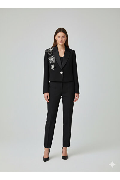 Moda İlgi MODAİLGİ Taş İşlemeli Ceket 75022