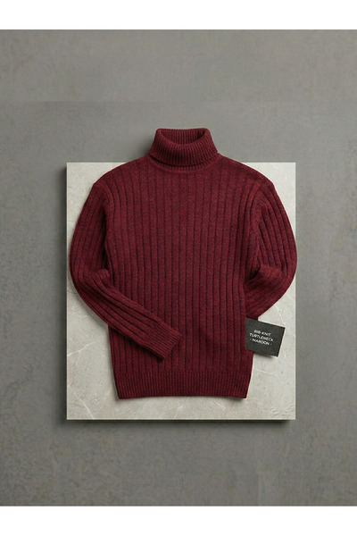 kastrioti Knitwear Striped Patterned High-Neck Sweater