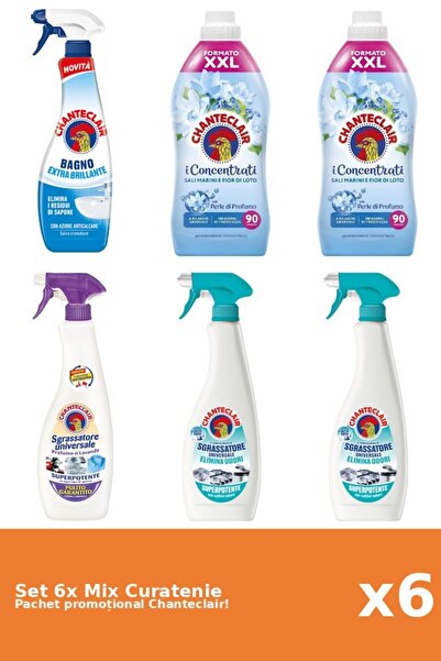 Chanteclair Set 6 Mix Curatenie Chanteclair: Lotus, Clasic, AntiMiros, Lavanda