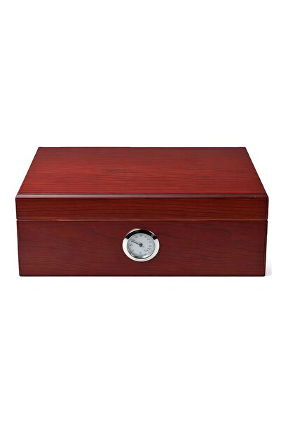 Falconetti Sedir Ağacı Kırmızı Manuel Saat Humidor Puro Kutusu rd72kr