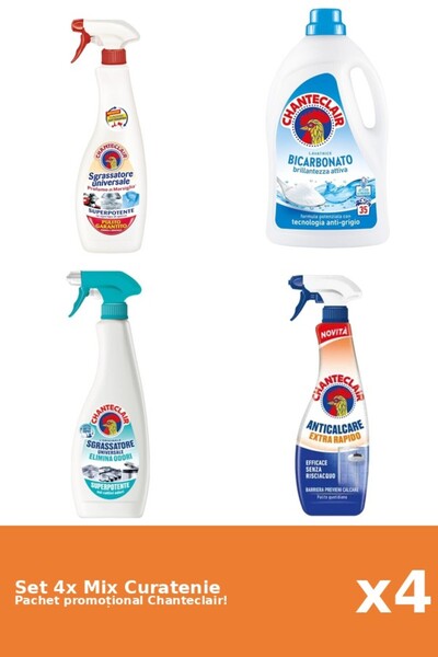 Chanteclair Set of 4 Chanteclair Cleaning Mix: Bicarbonate, Marseille, Anti-O...