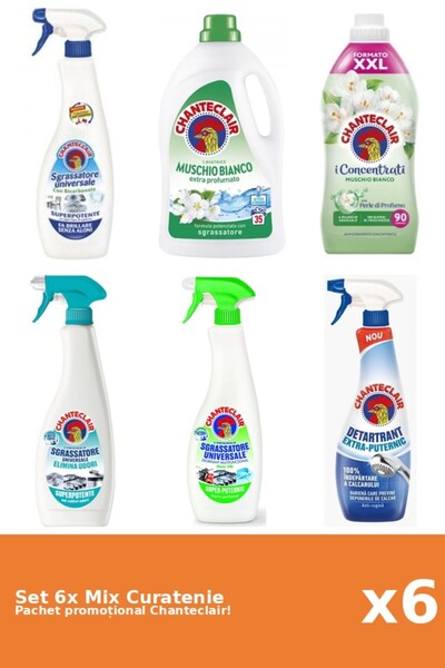 Chanteclair Set 6 Mix Curatenie Chanteclair: Lamaie, Bicarbonat, Puternic, Mo...