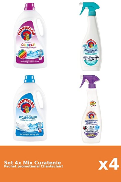 Chanteclair Set 4 Mix Curatenie Chanteclair: Bicarbonat, AntiMiros, Color, Mo...