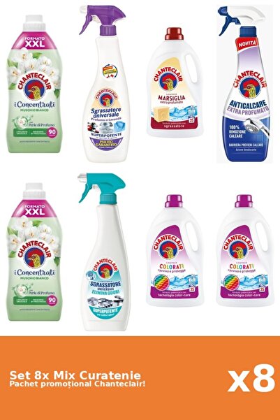 Chanteclair Set 8 Mix Curatenie Chanteclair: Color, Parfumat, Mosc Alb, Marsi...