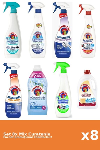 Chanteclair Set 8 Mix Curatenie Chanteclair: Lamaie, Bicarbonat, Lotus, Parfu...
