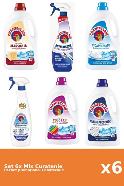 Chanteclair Set 6 Mix Curatenie Chanteclair: Bicarbonat, Clasic, Color, Parfu...