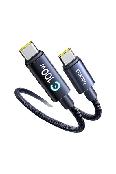 Baseus Lingxi 100W Type-C to Type-C Otomatik Akım Kesen Akıllı Hızlı Şarj ve ...