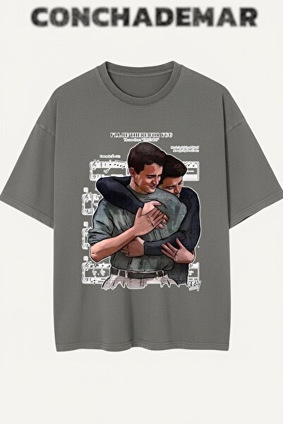 Vordevia Joey i Chandler Štampano Premium Oversize kroj Pamuk komad T-shirt