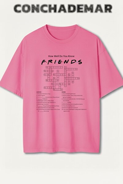 Vordevia تي شيرت فريندز بولماكس مطبوع بريميوم كبير الحجم مكون من قطن قطع