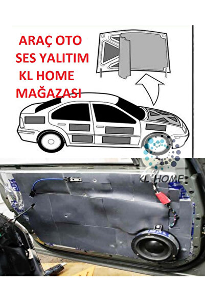 KL HOME 6mm- 50cmx100cm(0,5m2) Oto Araç SES Kauçuk Kendinden Yapışkanlı Karav...