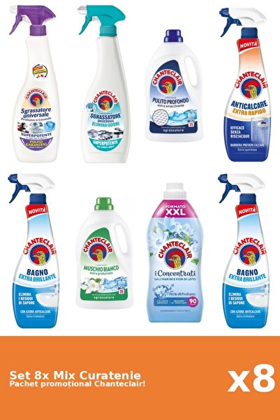 Chanteclair Set 8 Mix Curatenie Chanteclair: Lotus, Clasic, Mosc Alb, AntiMir...