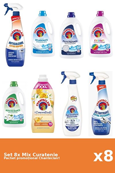 Chanteclair Set 8 Mix Curatenie Chanteclair: Bicarbonat, Clasic, Portocale, C...