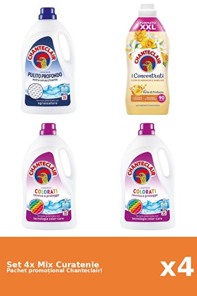 Chanteclair Set 4 Mix Curatenie Chanteclair: Clasic, Portocale, Color