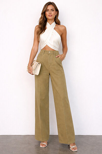 FUAT GÜRSEN Üstten Cep Canvas 98 Cotton 2 Lycra Trousers