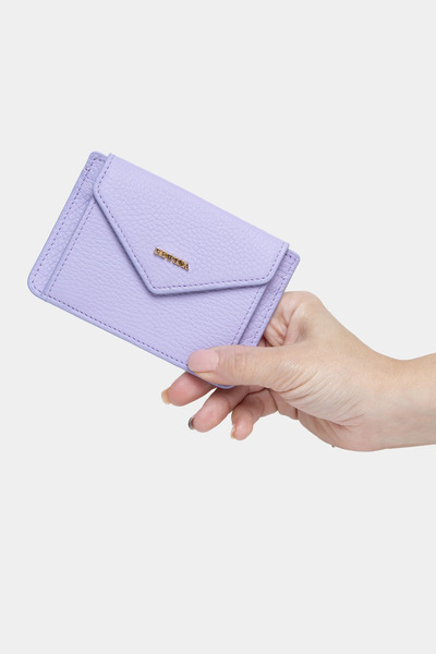 REWİNA Massarelli X Genuine Leather Women's Wallet Card Holder and Lilac with...