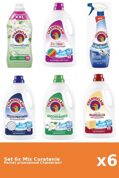 Chanteclair Set 6 Mix Curatenie Chanteclair: Clasic, Puternic, Color, Mosc Al...
