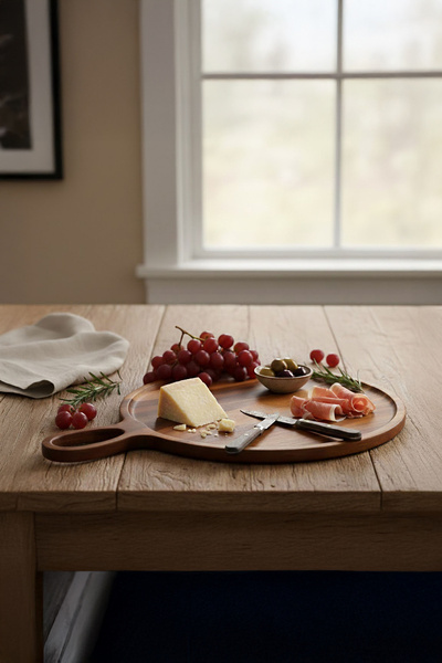 Vadi Acacia Presentation Board Cheese Plate Breakfast Presentation 28X38 cm