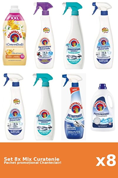 Chanteclair Set 8 Mix Curatenie Chanteclair: Bicarbonat, Clasic, Portocale, P...