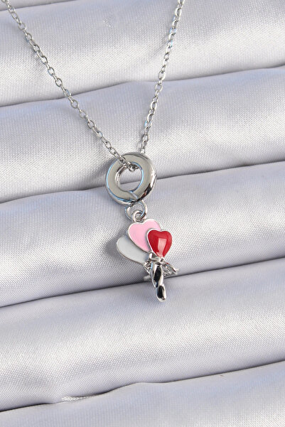 online kapsulavm avm alışveriş 316L Steel Silver Color Colorful Heart Figure ...