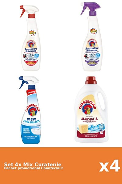 Chanteclair Set 4 Mix Curatenie Chanteclair: Marsilia, Clasic, Mosc Alb