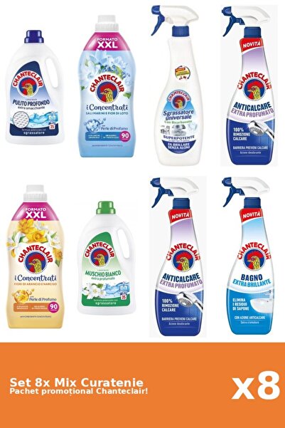 Chanteclair Set 8 Mix Curatenie Chanteclair: Bicarbonat, Lotus, Clasic, Porto...